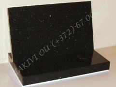 Hauaplaat [0100-20] 40x25x3cm, tähistaevas graniit, poleeritud servadega,  poleeritud servadega graniitalus