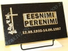 Hauaplaat [0150-24] 50x30x3cm, tähistaevas graniit, pilt-73,, kiri-17(est/rus) "R-kastis," kullavärv, metallalus