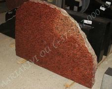Hauakivi [048-24] 80x60cm, Poleeritud Klombitud Klombitud, punakaspruun graniit