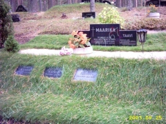 Muruga mätastatud hauapiire, 4 hauakohta (laius 500cm, pikkus 250cm), liiv
