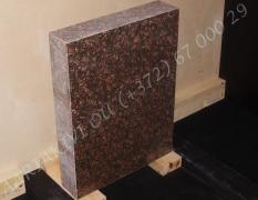 Hauakivi [027-2-10] 45x60x10cm, Poleeritud Saetud Saetud, pruun graniit