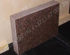 Hauakivi [027-6-10] 60x45x10cm, Poleeritud Saetud Saetud, pruun graniit