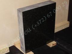 Hauakivi [030-8-10] 50x60x10cm, Poleeritud Saetud Saetud, must graniit