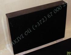 Hauakivi [035-5-10]  70x50x10cm, Poleeritud Poleeritud Poleeritud, must graniit