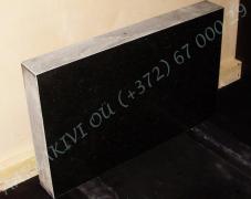 Hauakivi [040-13-10] 80x50x10cm, Poleeritud Saetud Saetud, must graniit
